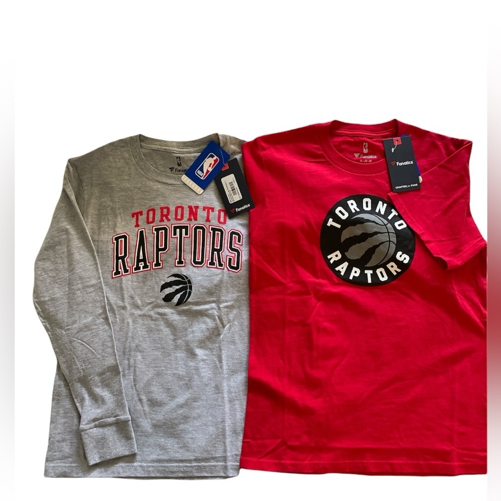 Fanatics Toronto Raptors Red and Gray Shirt Set Youth sz L - Picture 2 of 8